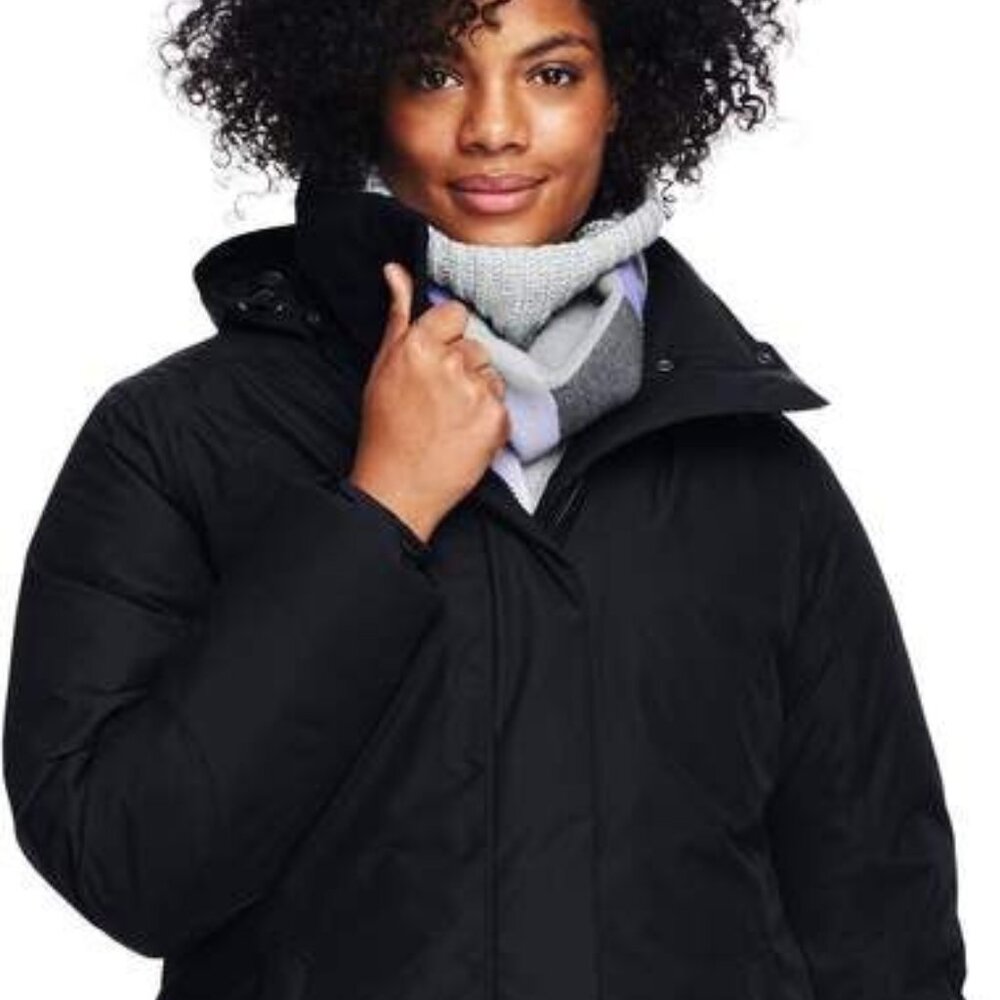 Land's End | Classic Commuter Down Coat | Medium Petite (10-12) | Black I $65.00
